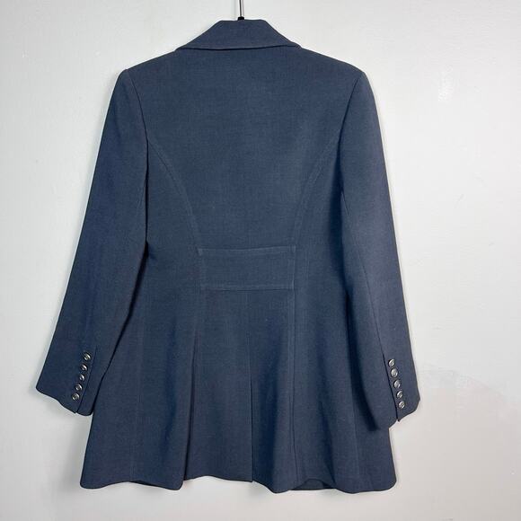 Cabi military jacket size 4 mid-length gray tailored corpcore long blazer goth - Picture 8 of 12